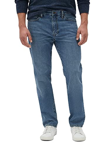 GAP Mens Straight Fit Jeans, Sierra Vista Medium Wash, 34W x 30L US