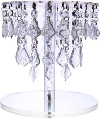 Crystal Acrylic Cake Stands set for Table Wedding Centerpiece Tower Set of Cake Stands (7.8 inch, Acrylic)3 Pcs Round T