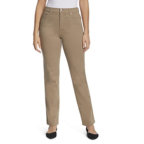 Gloria Vanderbilt Women's Amanda Classic High Rise Tapered Jean Standard, Hazelnut, 4 Short
