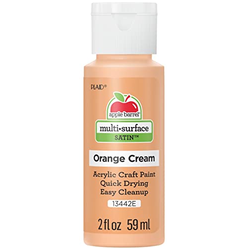 Apple Barrel Multi-Surface Acrylic Paint, 2oz, Orange Cream- Pack of 1