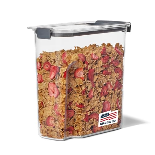 Rubbermaid Brilliance Airtight Cereal Food Storage Container, Shatterproof, BPA-Free and Dishwasher-Safe, 32oz Capacity