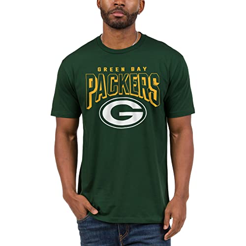 Junk Food Clothing x NFL - Green Bay Packers - Bold Logo - Unisex Adult Short Sleeve Fan T-Shirt for Men and Women - Size X-Large