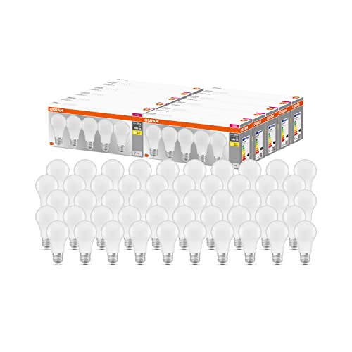 (-33%) Osram LED-Lampe, Sockel: E27, Warm White, 2700 K, 8,50 W, Ersatz für 60-W-Glühbirne, matt, LED BASE CLASSIC A, 10 x 5er-Pack