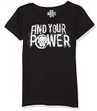 Marvel Girl's Panther Power T-Shirt, Black, Large