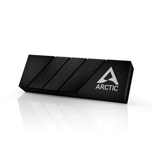 ARCTIC M2 Pro - Heatsink Cooler for M.2 2280 SSD, with ARCTIC TP-3 Thermal Pads, Compatible with PC & Gaming Consoles, for Dual and Single-Sided SSDs - Black