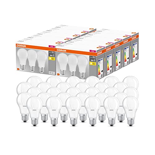 (-76%) Osram LED Base Classic A, in Kolbenform mit E27-Sockel, Nicht Dimmbar, Ersetzt 60 Watt, Matt, Warmweiß - 2700 Kelvin, 10 x 3er-Pack