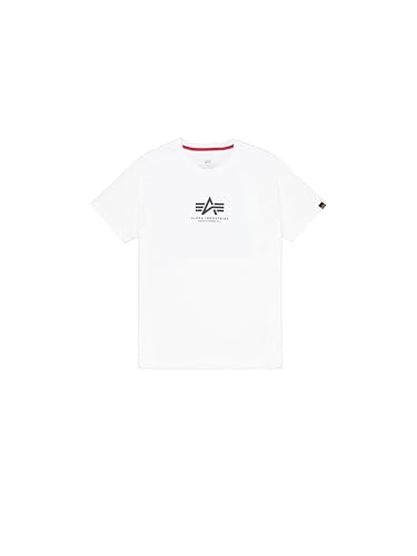 (-32%) ALPHA INDUSTRIES Herren Basic T Ml T-Shirt, Weiß, XL
