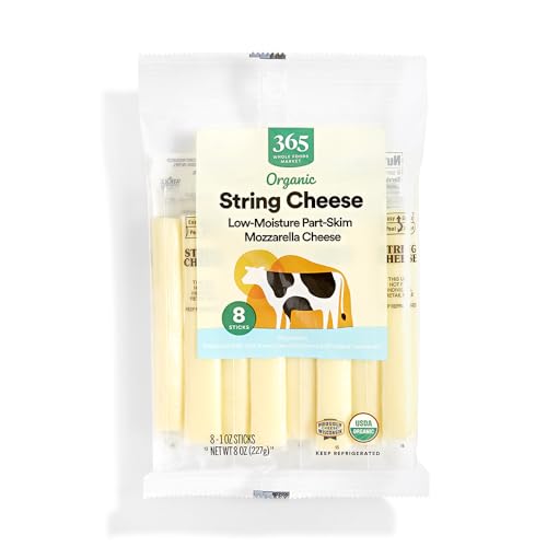 365 by Whole Foods Market, Organic Mozzarella String Cheese, 8 Ounce