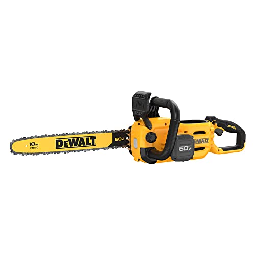 DEWALT 60V MAX Cordless Chainsaw, 18 in., Tool Only (DCCS672B)12" Electric Chainsaw Cordless with Extension Pole, 