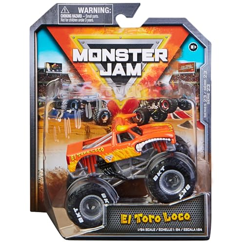Monster Jam, Official El Toro Loco Monster Truck, Die-Cast Vehicle, True Heavy Metal Series, 1:64 Scale, Kids Toys for Boys Ages 3 and up