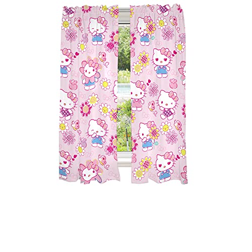 Franco Kids Room Window Curtains Drapes Set, 82 in x 63 in, Hello Kitty, prints may vary
