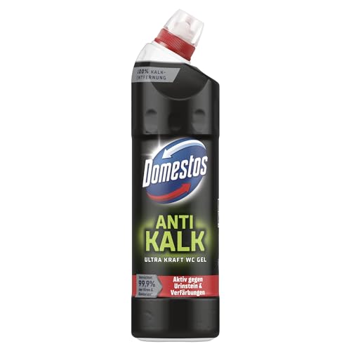 🔥 STARKER PREIS (-32%) Domestos Anti Kalk Ultra Kraft WC Gel Reinigungsmittel gegen Urinstein und Verfärbungen für eine effektive WC Reinigung 750 ml