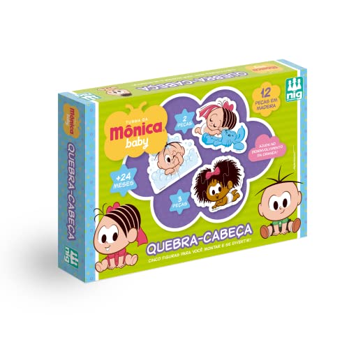 Quebra Cabeça Turma da Mônica Baby, Nig Brinquedos, Multicor