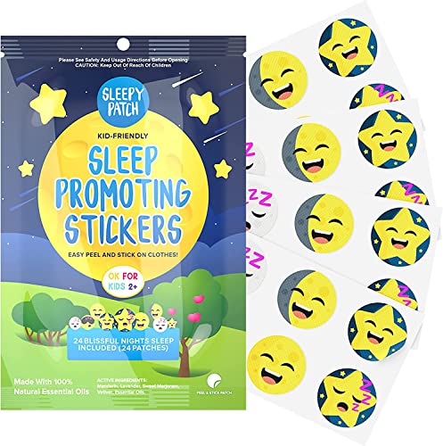 NATPAT Sleepy Patch Bed Time Stickers for Kids - Sleep Promoting Patch - Non-Toxic Solution for Better Sleep - Chemical & Drug Free, Melatonin Free - Buzz Patch Natural Patch (24 Pack)