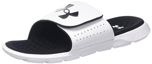 Under Armour Men's Ignite Pro Slide, (100) White/White/Black, 11, US