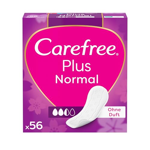 (-25%) Carefree Plus Normal Ohne Duft 56 Stk., Slipeinlage für Komfort, Trockenheit und langanhaltendes Frischegefühl, super saugstark und extra Schutz, mit 100 Prozent Geruchsneutralisierung
