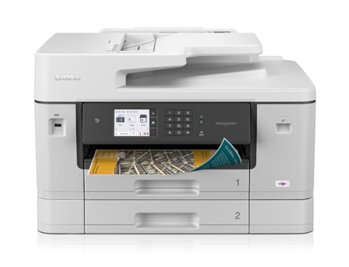 (-22%) Brother MFC-J6940DW DIN A3 4-in-1 Farbtintenstrahl-Multifunktionsgerät (2 x 250 Blatt Papierkassette, Drucken, Scannen, Kopieren, Faxen), Weiß