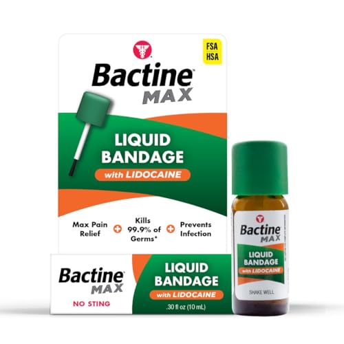 Max Liquid Bandage With Lidocaine Wound Cleaning Solution That Kills