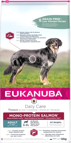 (-22%) Eukanuba Daily Care Mono-Protein Hundefutter - Trockenfutter mit nur Lachs als tierischem Protein, allergenarme Rezeptur, 12 kg