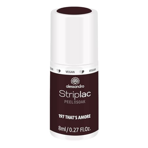 🔥 SELTEN SO GÜNSTIG (-42%) alessandro Striplac UV-Nagellack That's Amore – Schonend und langanhaltend – Einfache Entfernung dank Peel-Off-Technologie – Vegan und tierversuchsfrei – 8 ml