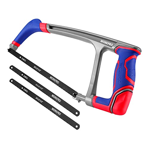 WORKPRO 12 in Adjustable Hacksaw with 2 Bi-Metal Blades