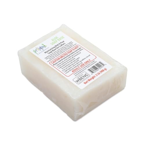 Primal Elements Aloe Soap Base - Moisturizing Melt and Pour Glycerin Soap Base for Crafting and Soap Making, Vegan, Cruelty Free, Easy to Cut - 2 Pound