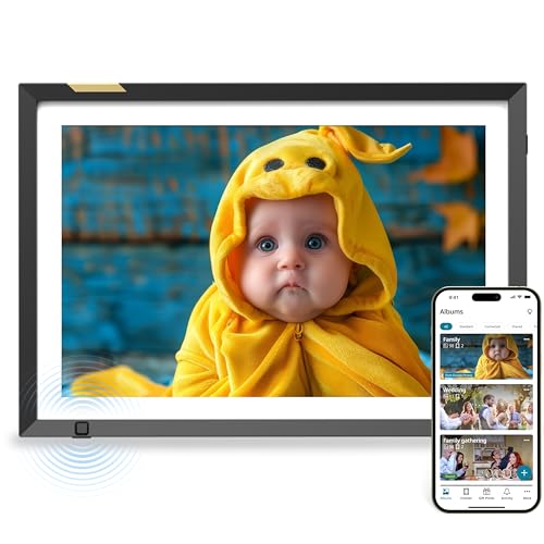 Nixplay Digital Picture Frame [AI-Enhanced] Stunning HD Touch Screen Display | Perfect Digital Picture Frame for Gifting | Auto-Rotation Feature, Securely Share Photos/Videos via Email or App | 10.1"