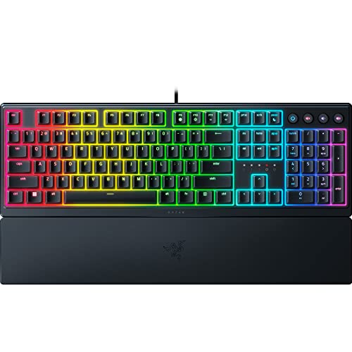 RazerOrnata V3 Gaming Keyboard: Low Profile Keys - Mecha Membrane Switches - UV Coated Keycaps - Backlit Media Keys - 1