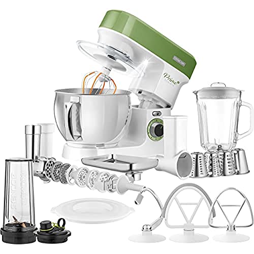 Sencor Multifunctional Pastry Processor, Powerful Kitchen Processor, 1200 W Motor, with LED Lighting, 6 Speed, Puls and 2 NutriSmart Programs, Complete Accessories Kit – Green 3780
