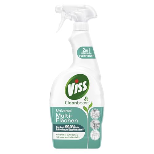 🔥 STARKER PREIS (-26%) Viss Cleanboost Universal Multi-Flächen Spray 2-in-1 Reinigungsmittel entfernt 99,9% der Bakterien und speziellen Viren* 750 ml