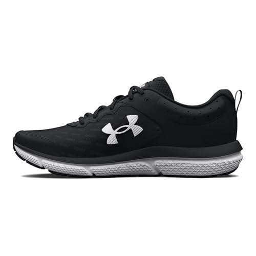 Under Armour Women's Charged Assert 10, (001) Black/Black/White, 8, US