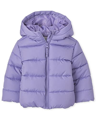 The Children's Place baby girls And Toddler Medium Weight Puffer Jacket, Wind-resistant, Water-resistant Jacket, Lavender, 18-24 Months US