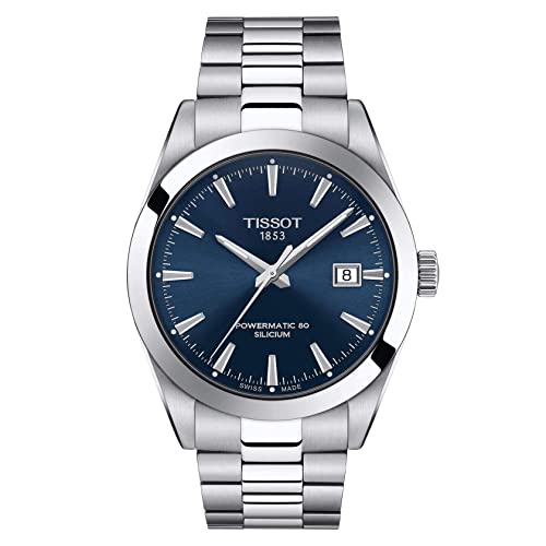 Tissot Mens Gentleman Stainless Steel Dress Watch Grey T1274071104100 Watch Strap T852048185