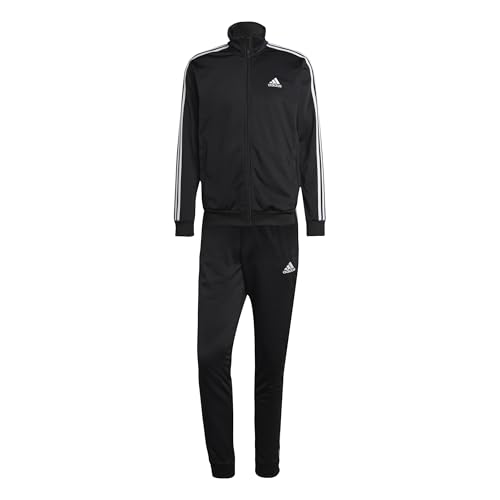 adidas Men's Sportswear Basic 3-stripes Tricot Track Suit, Black, X-Large