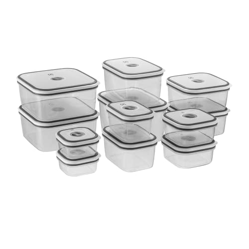 Kit 12 Potes Herméticos de Plástico Retangulares Electrolux | Multiuso, Vedação Silicone, BPA Free, Porta Mantimentos