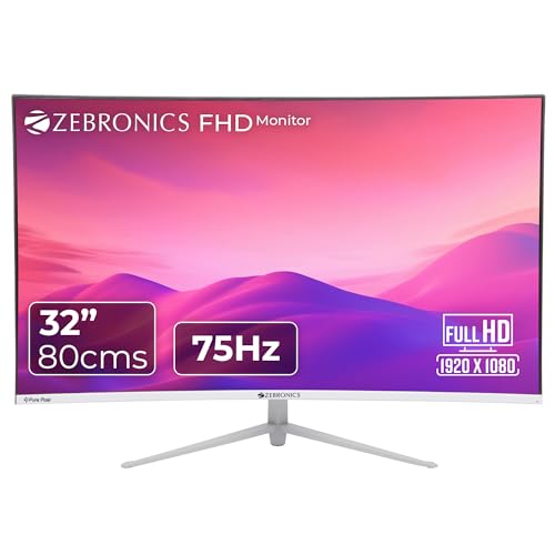 Save ₹20000 (67% off) on ZEBRONICS AC32FHD LED Curved Monitor ₹9999 | 32" FHD Display with HDMI & VGA Inputs