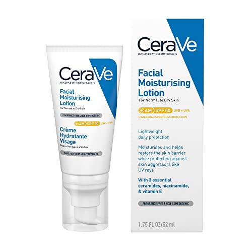 (-28%) CeraVe Feuchtigkeitsspendende Gesichtscreme LSF 50, UVA- & UVB-Schutz, 50ml