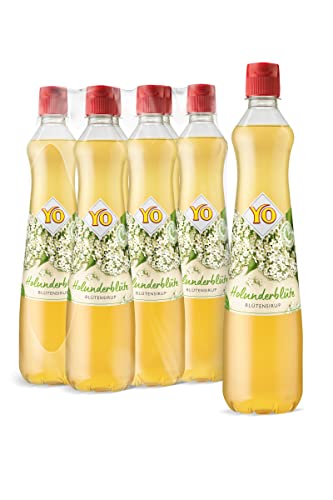 (-16%) YO Sirup Holunderblüte (6 x 700 ml) – 1x Flasche ergibt bis zu 6 Liter Fertiggetränk – ohne Süßungsmittel, Farb- & Konservierungsstoffe, vegan