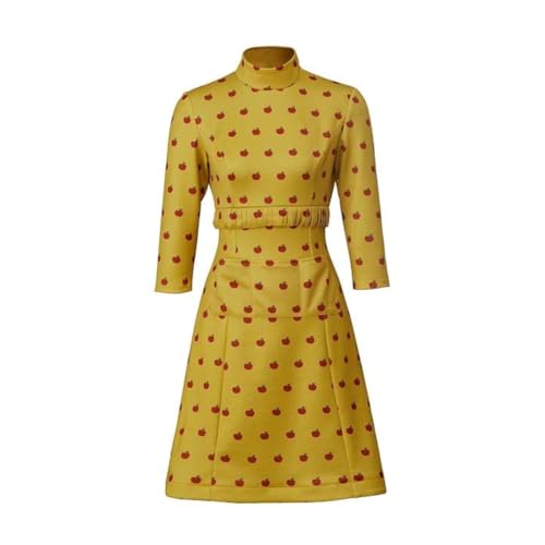 RocailleCos Mrs.Fox Cosplay Costume Elegant Yellow Dress Uniform for Women