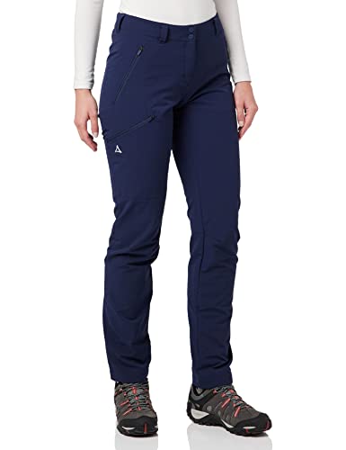 (-49%) Schöffel Damen Pants Ascona Warm L, warme Wanderhose mit 4 Wege-Stretch, wasserabweisende, atmungsaktive Thermohose, navy blazer, 38