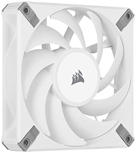 Corsair AF120 Elite, High-Performance 120mm PWM Fluid Dynamic Bearing Fan with AirGuide Technology (Low-Noise, Zero RPM Mode Support) Single Pack - Wh