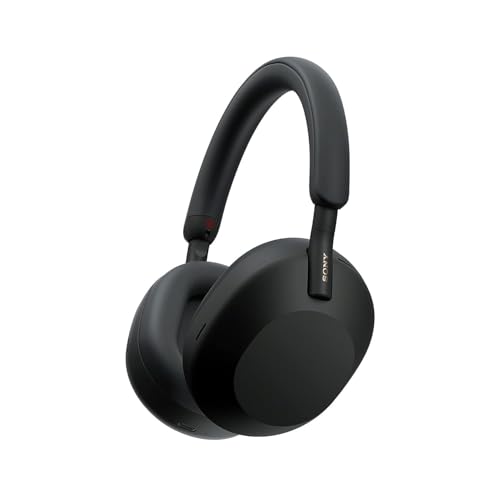 Sony WH-1000XM5 Auriculares con cancelación de ruido premium, optimizador automático de NC, batería de 30 horas, control de voz Alexa, color negro