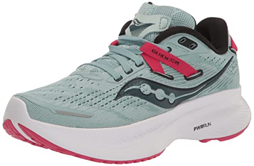 Saucony Women's Guide 16 Sneaker, Mineral/Rose, 7