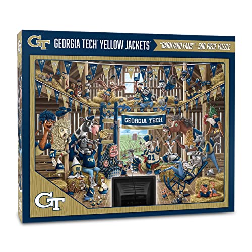 YouTheFan NCAA Georgia Tech Yellow Jackets Barnyard Fans 500pc Puzzle, Team Colors