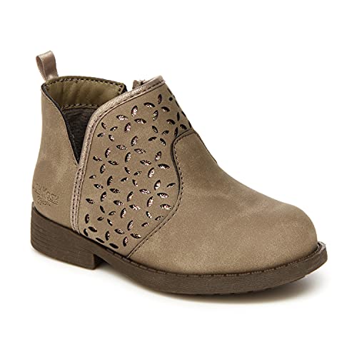 OshKosh B'Gosh Girls Estell Ankle Boot, Taupe, 12 Little Kid