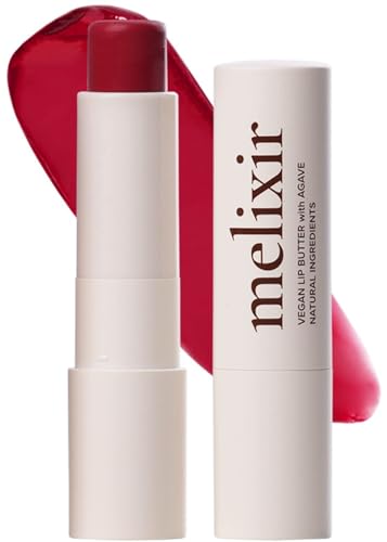 Melixir Vegan Lip Butter (12 Colors), Hydrating Tinted Lip Balm Stick, Bee-Free, Petrolatum-Free, Plant-Based, Moisturizes Dry & Chapped Lips With Shea Butter, Sheer, Natural Finish - #15 Dirty Pink