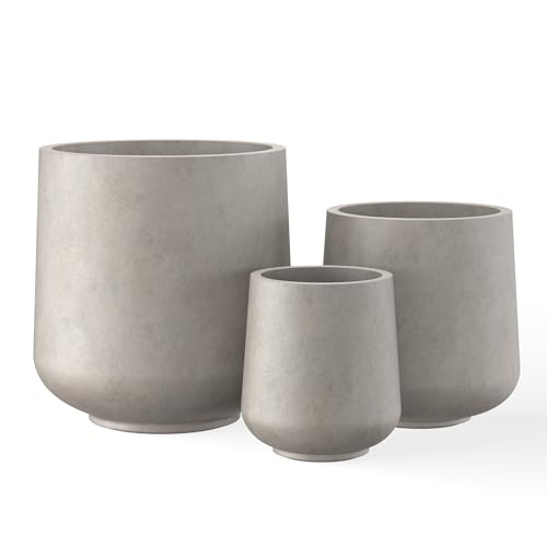 Kante 15.3"+11.6"+8.2" Dia Rou...rden Patio,Weathered Concrete