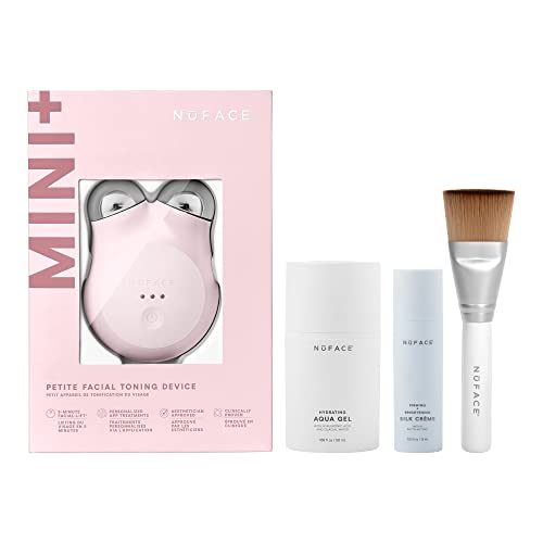 NuFACE MINI+ Microcurrent Facial Device Kit - FDA Cleared Face Sculpting &amp; Skin Tightening Device to Contour, Lift &