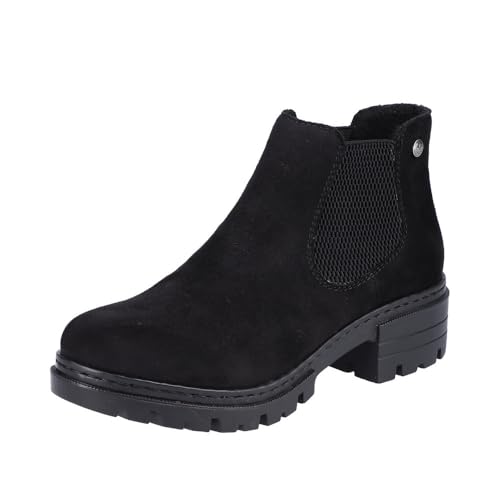 🔥 STARKER PREIS (-48%) Rieker Damen Chelsea Boots 76884, Frauen Stiefeletten,Schlupfstiefel,Women's,Woman,Lady,Ladies,Boots,Stiefel,Bootee,Booties,schwarz (00),38 EU / 5 UK