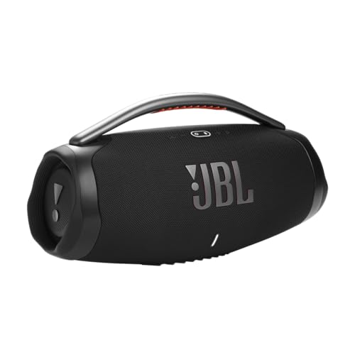 JBL Boombox 3 Black Portable Bluetooth Speaker with Massive Sound, Deepest Bass, IPX7 Waterproof, 24H Playtime, PartyBoo